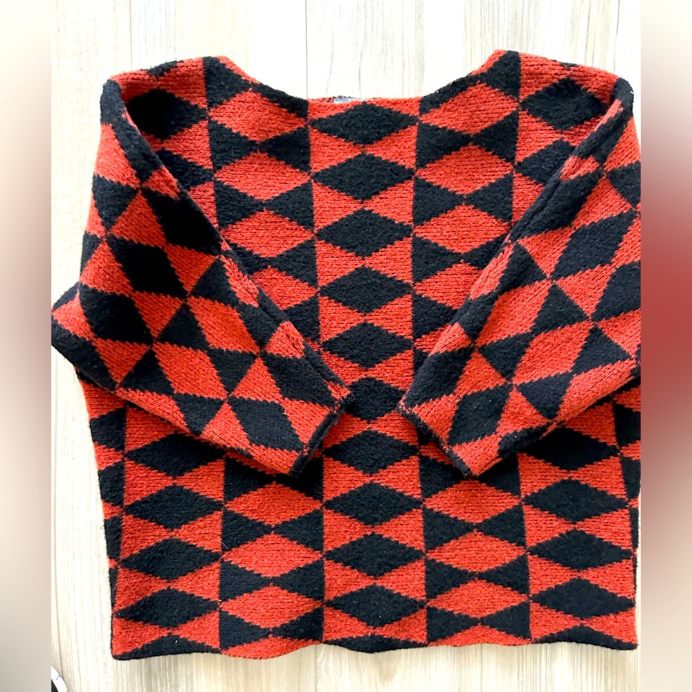 Checkered Belle Sweater XL